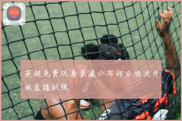 英超免费观看渠道公布部分场次开放直播权限